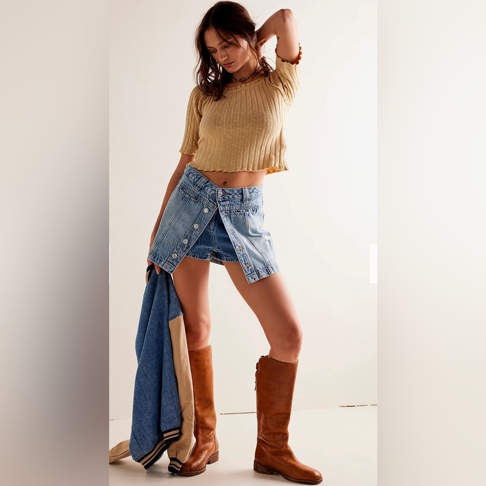 FREE PEOPLE We The Free Midnight Sun Skort